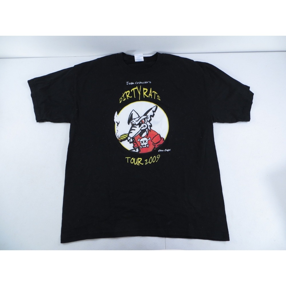 Juan Croucier Dirty Rats Tour 2009 Ratt Dokken T-Shirt Large Signed On Back